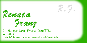 renata franz business card